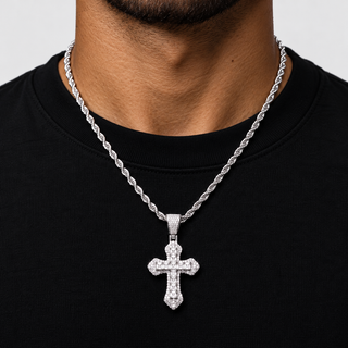 Zilver Frost Cross Hanger