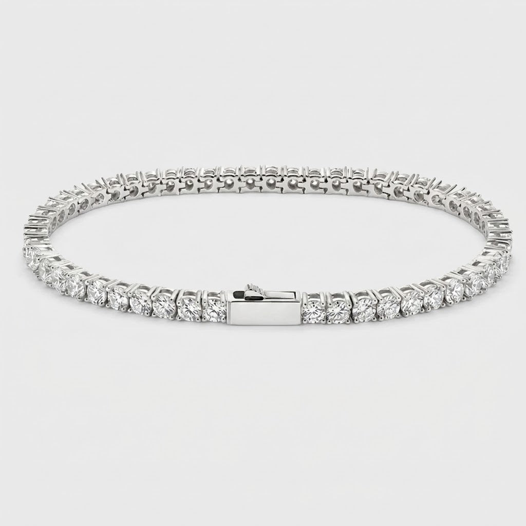 Tennis Armband - Witgoud 4mm