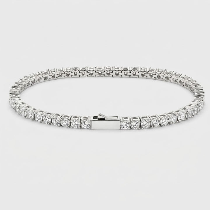 Tennis Armband - Witgoud 4mm