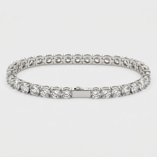 Tennis Armband - Witgoud 5mm