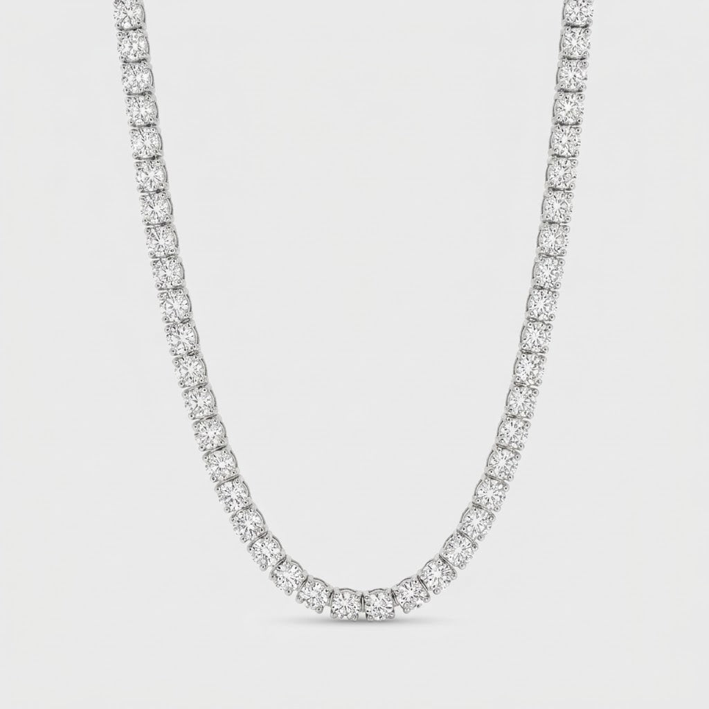 Tennis Ketting - Witgoud 4 mm