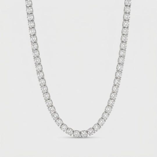 Tennis Ketting - Witgoud 4 mm