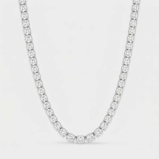 Tennis Ketting - Witgoud 5 mm