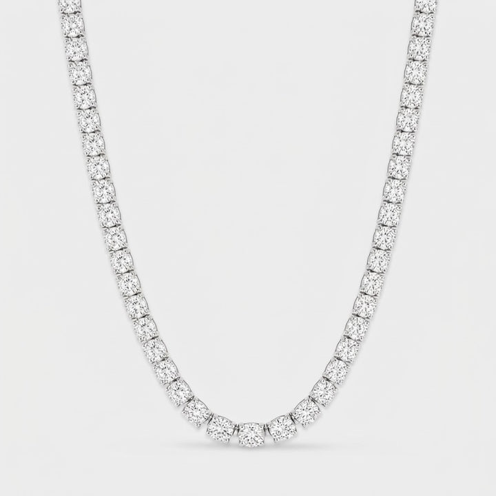 Tennis Ketting - Witgoud 5 mm