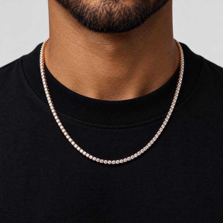 Tennis Ketting- Goud 3 mm