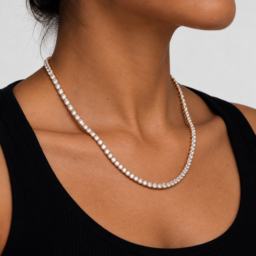 Tennis Ketting- Goud 3 mm