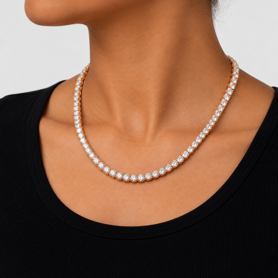 Tennis Ketting - Goud 4 mm