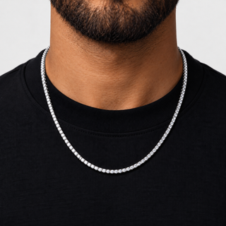 Tennis Ketting - Witgoud 3 mm
