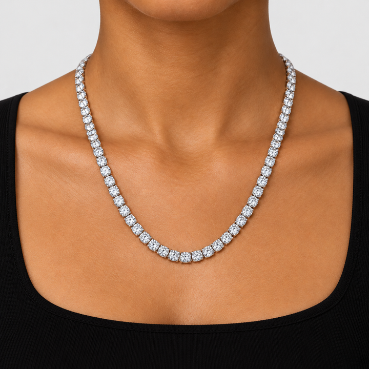 Tennis Ketting - Witgoud 4 mm