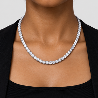 Tennis Ketting - Witgoud 5 mm