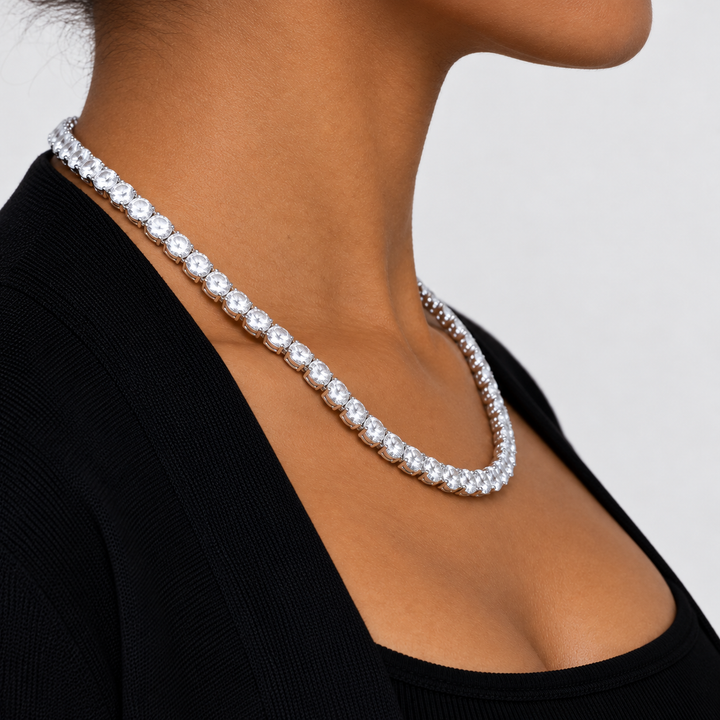 Tennis Ketting - Witgoud 5 mm