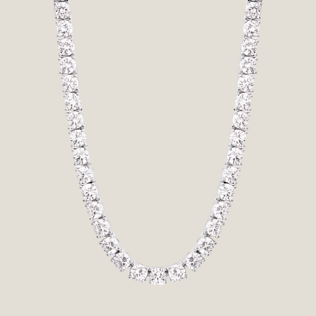 Tennis Ketting - Witgoud 5 mm