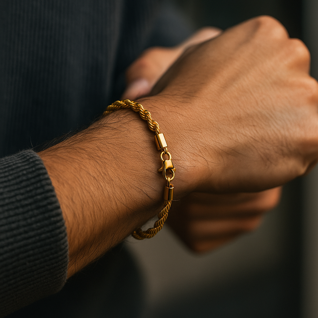 Rope Armband - Goud 5mm