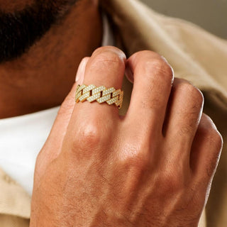 Diamond Crown Ring Goud - Moissanite