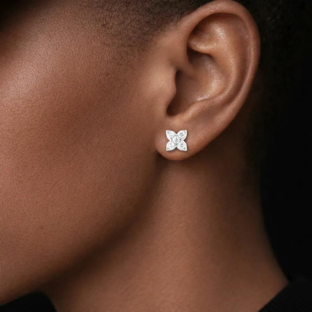 Four-Leaf Clover Oorbellen - Moissanite