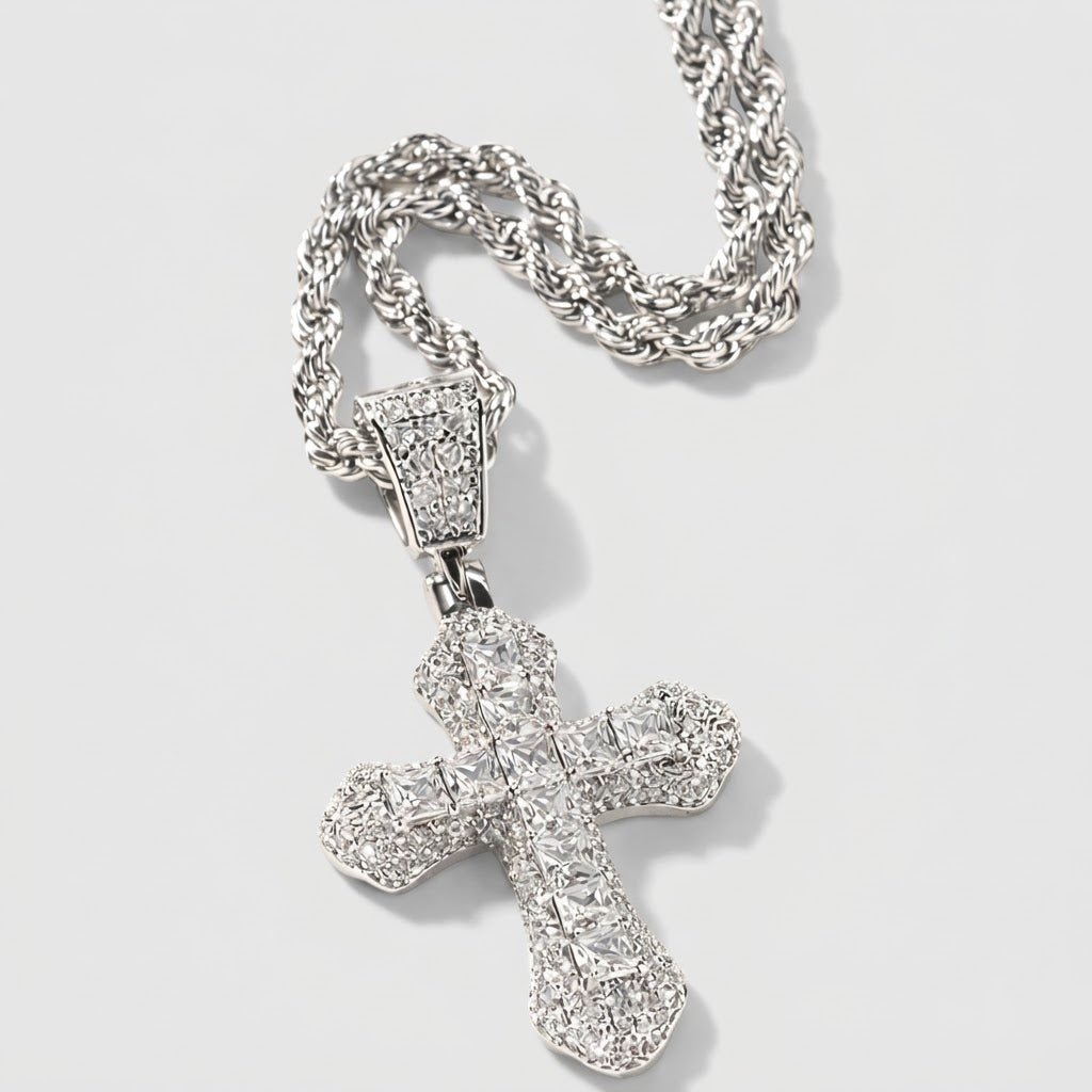 Zilver Frost Cross Hanger
