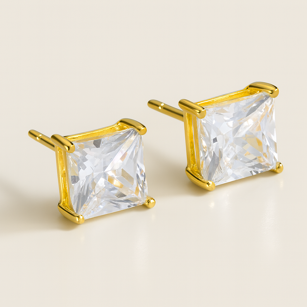 Iced Precision Oorbellen - Goud