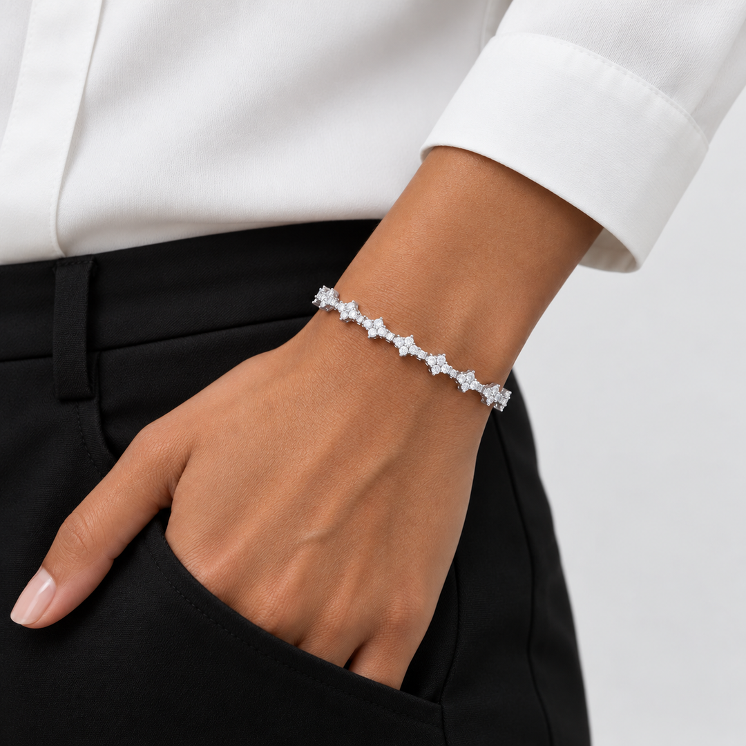 Honeycomb Armband Zilver