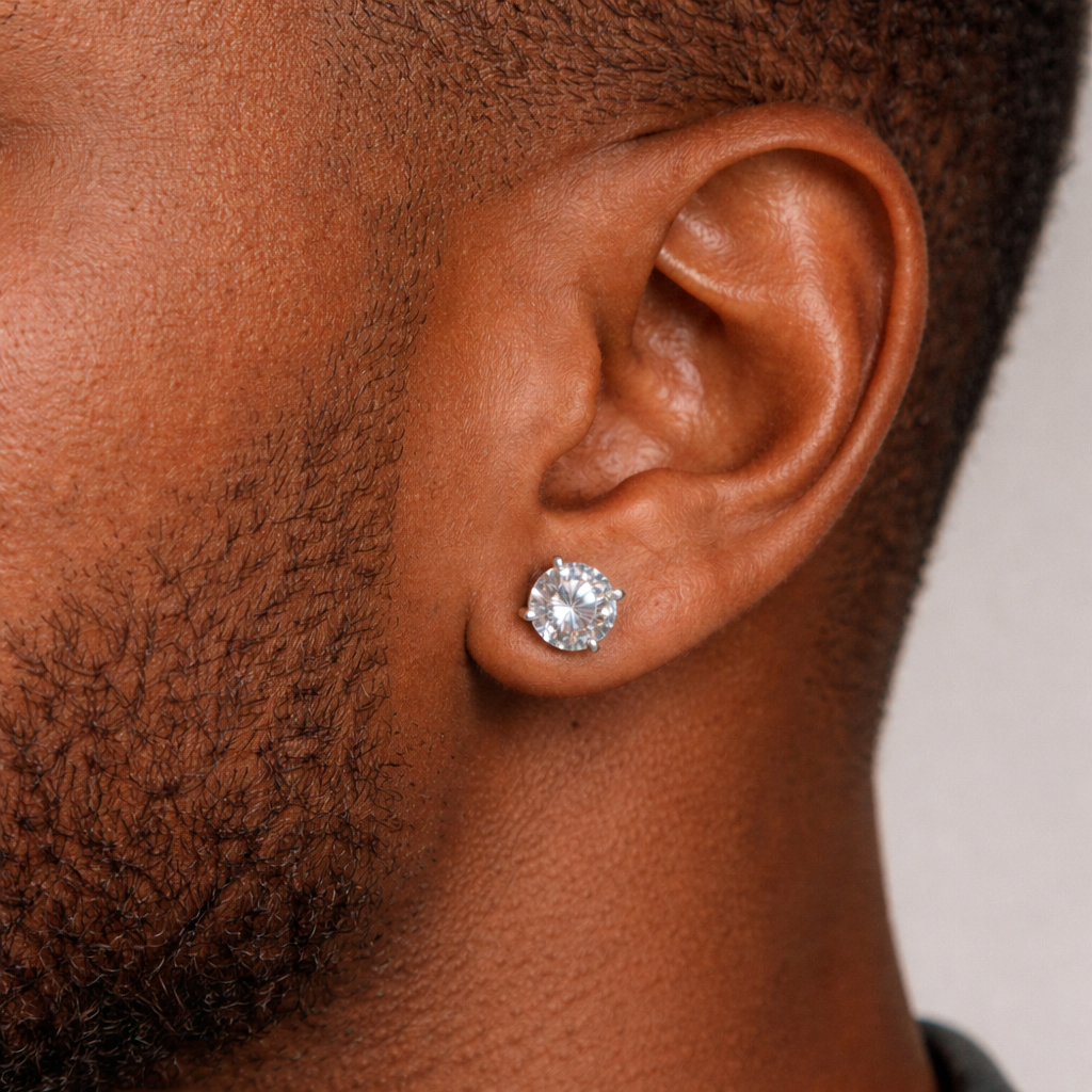 Moissanite Diamond Studs - Zilver