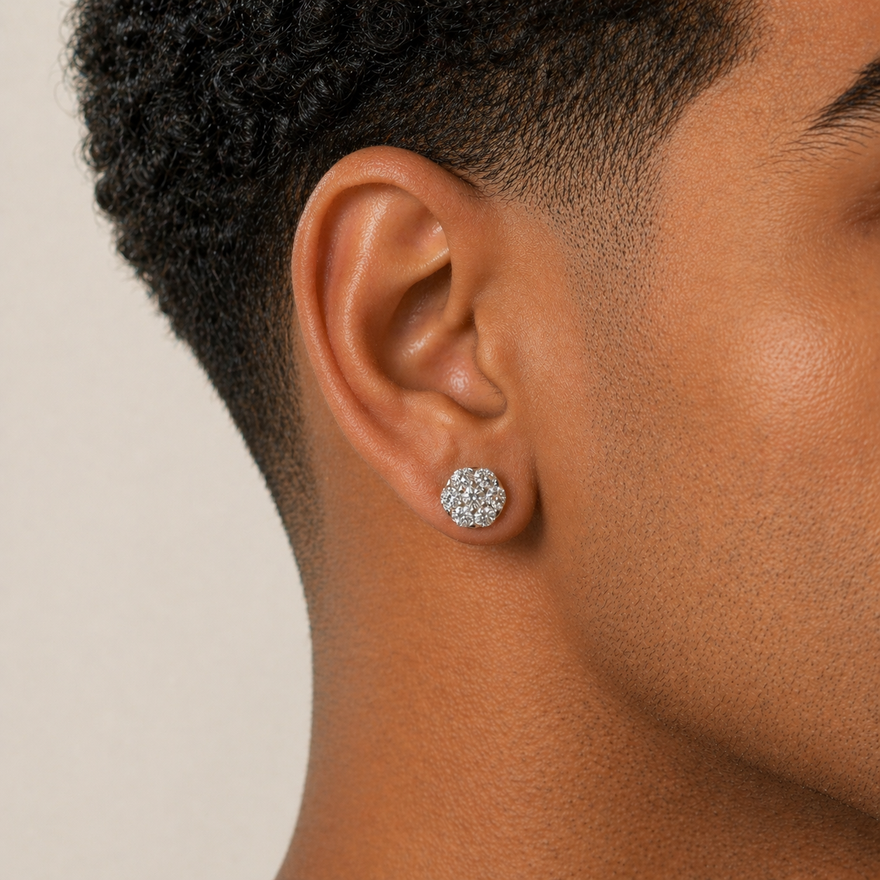 Moissanite Flower Studs - Zilver