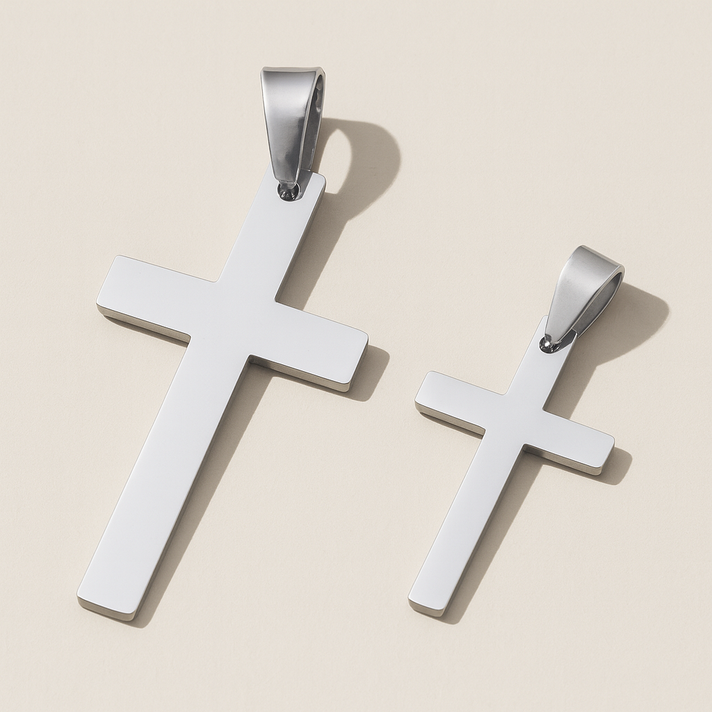 Plain cross pendant - Zilver