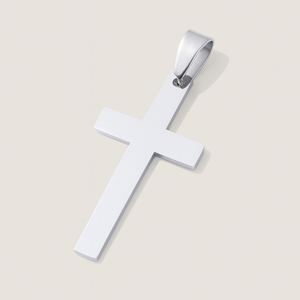 Plain cross pendant - Zilver