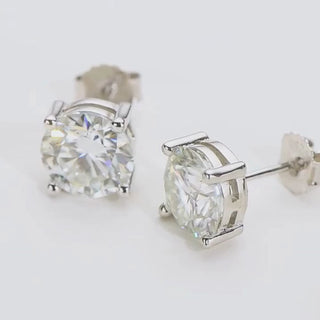 Moissanite Diamond Studs - Zilver