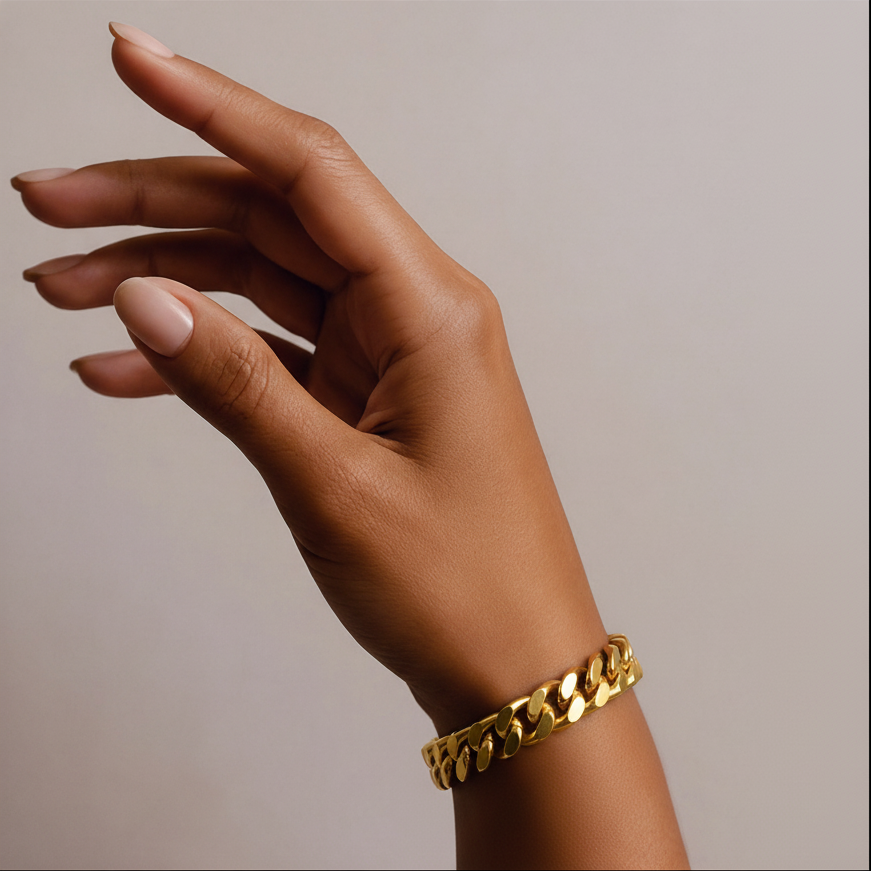 Royal Cuban Armband - Goud