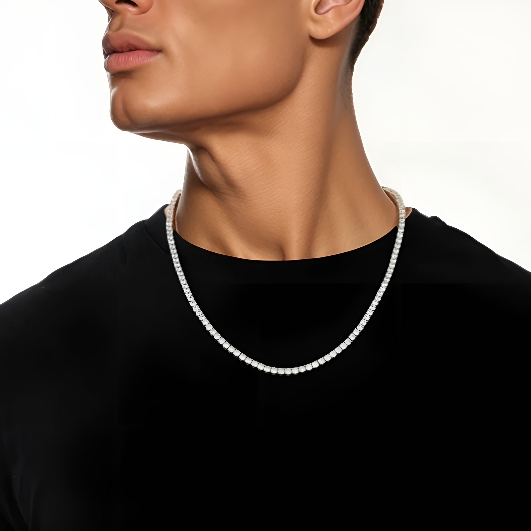 Tennis Ketting - Witgoud 4 mm