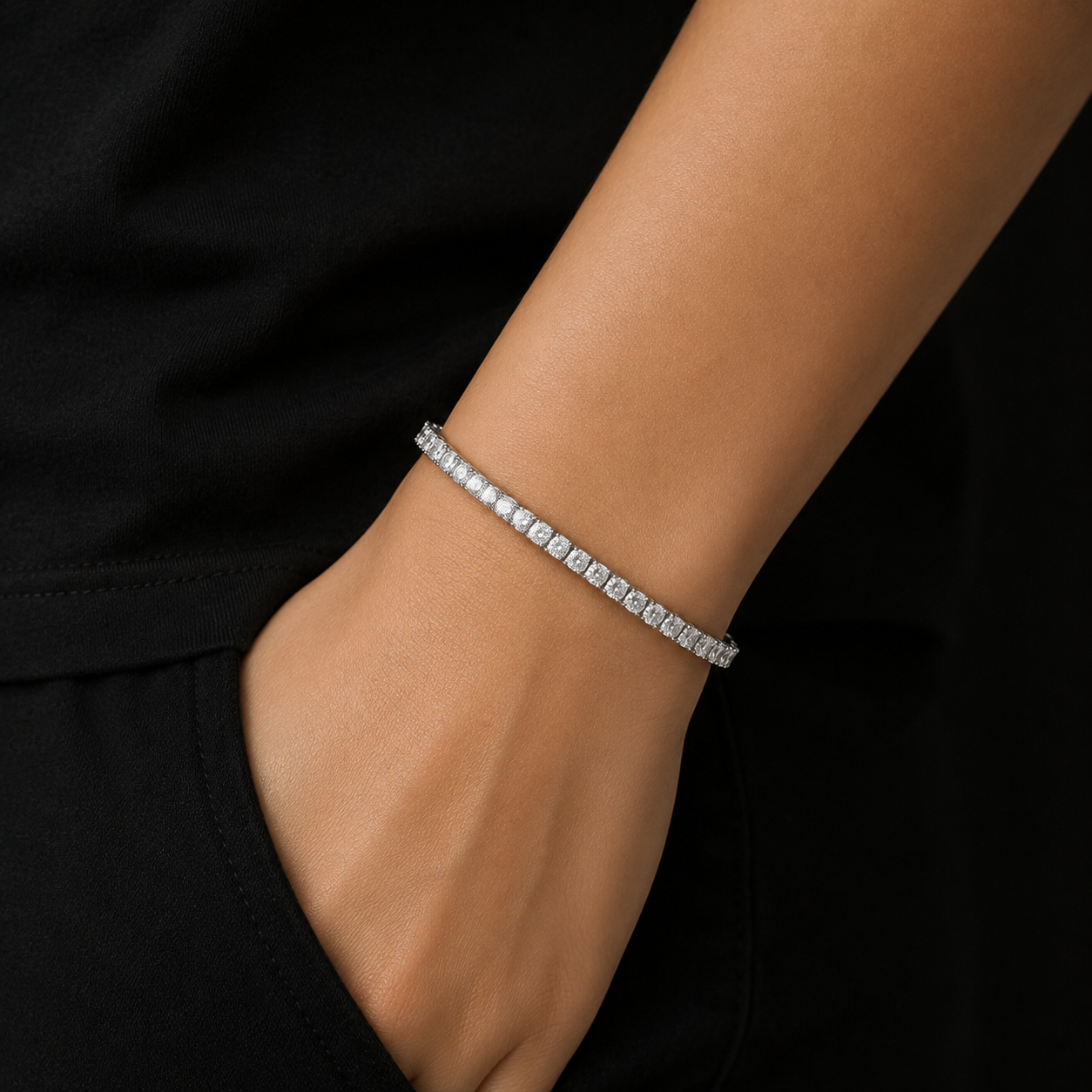 Tennis Armband - Witgoud 3mm