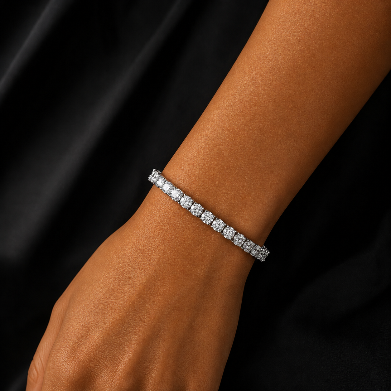 Tennis Armband - Witgoud 5mm