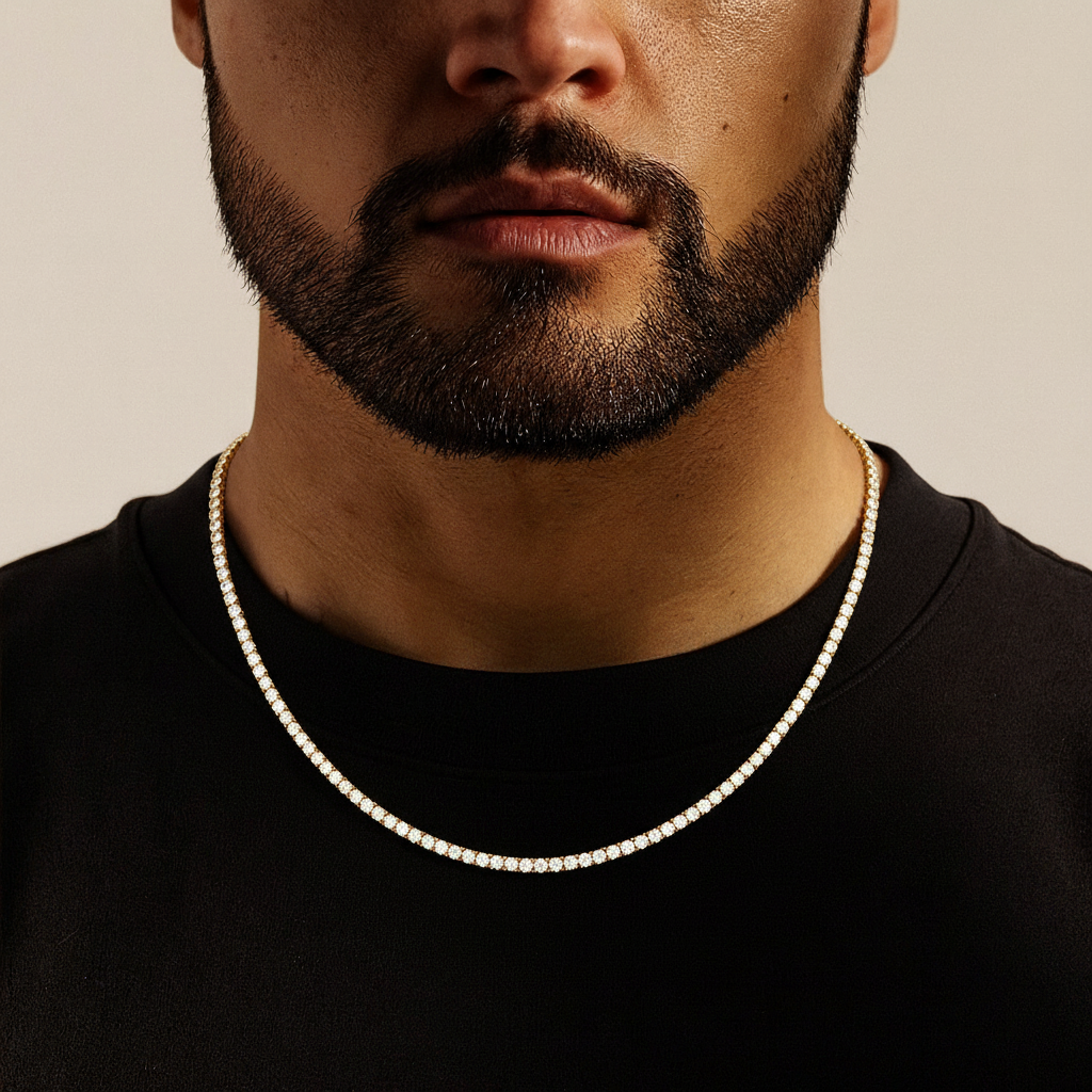 Tennis Ketting- Goud 3 mm