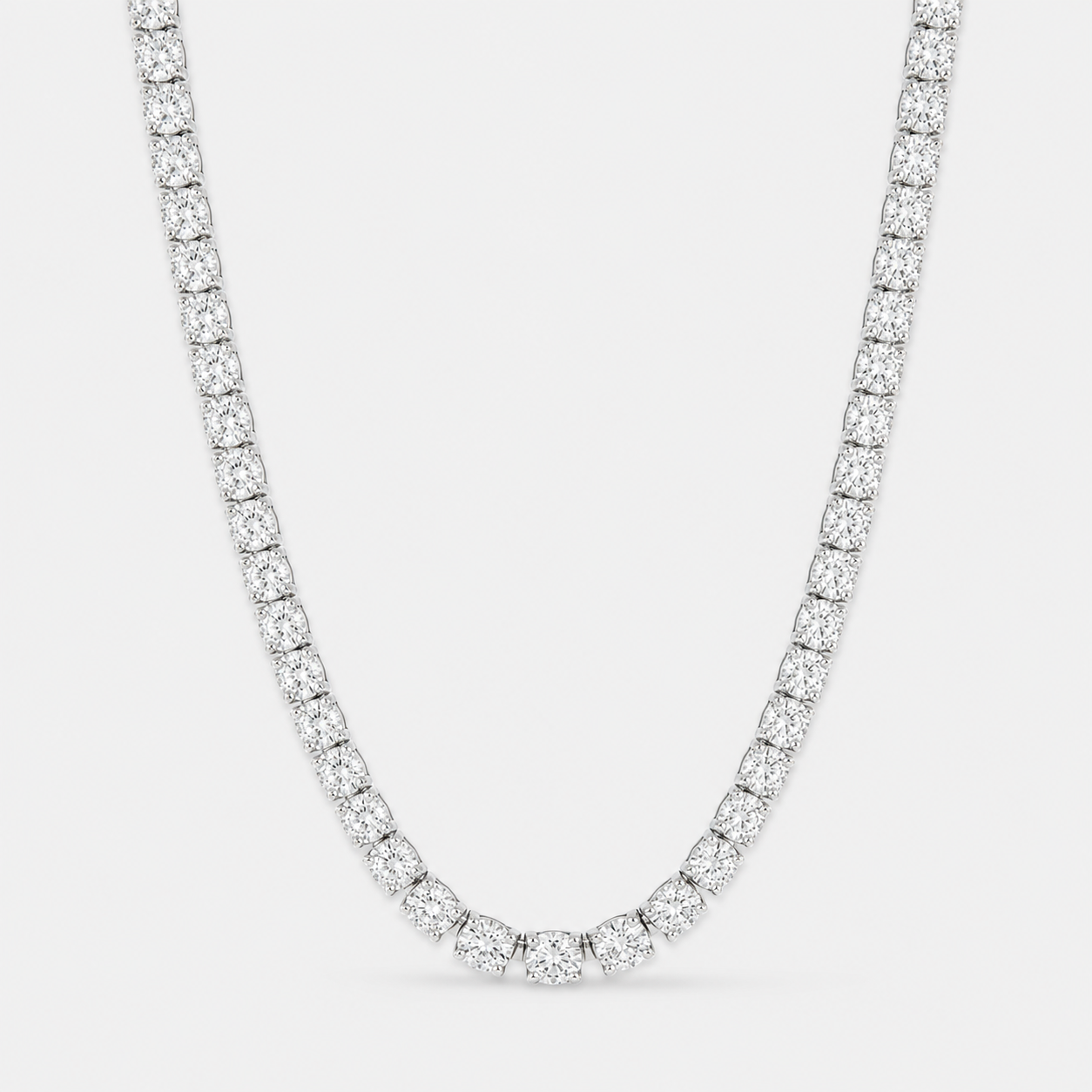 Tennis Ketting - Witgoud 5 mm