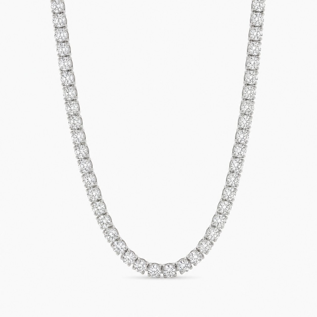 Tennis Ketting - Witgoud 4 mm