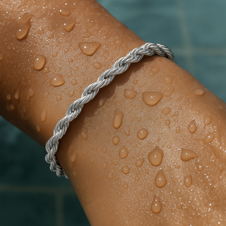 Rope Armband - Witgoud 3mm